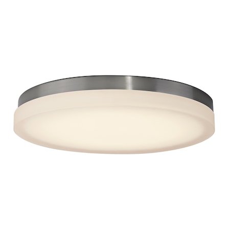 Dweled Slice 15in LED Round Flush Mount 2700K in Brushed Nickel FM-41